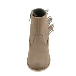 SAM&LIBBY FRINGE ZIPPER CLOSURE BLOCK HEEL BOOTIES